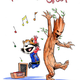 Illustration for article titled Rocket and Groot make complete sense as Calvin and Hobbes